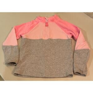 Carter's Pink and Gray 1/4 zip girls pullover 2T